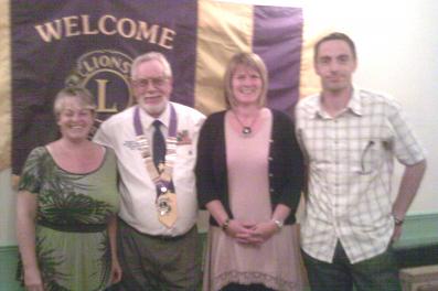 DG Ron Twining with 3 new Crofton Lions Sept 2011